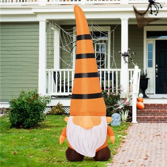 5FT Thanksgiving Inflatables Gnome Blow Up Ourdoor Yard Decoration Built-in LEDs - Picture 4 of 7
